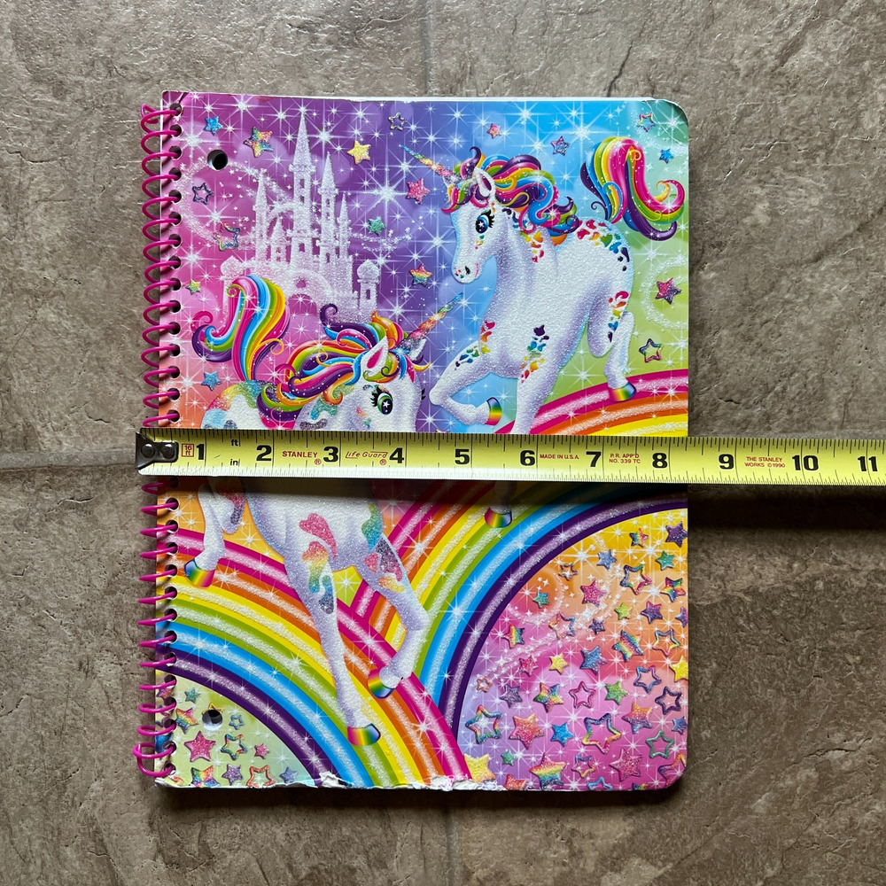 Lisa Frank Dash & Dazzle Notebook Lined Rainbow Unicorns Y2K Nostalgic Colorful - Picture 8 of 8